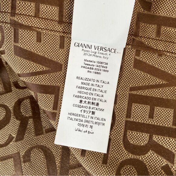 NWT Versace all over logo shirt size 52 - Picture 8 of 12